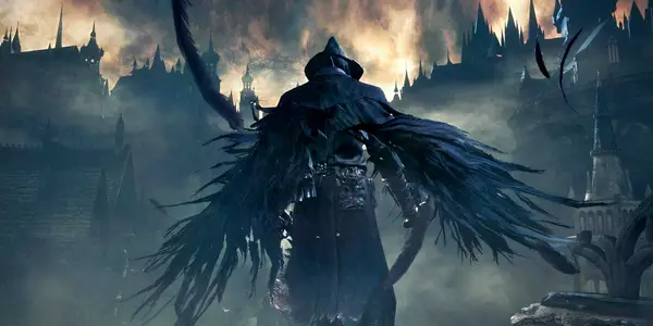 Bloodborne hunter in Yharnam