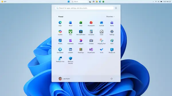 Windows 11 desktop view