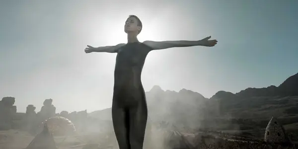 Androids on strange planet