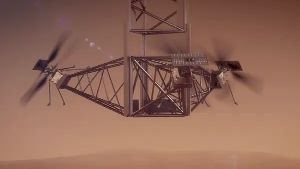 a look at the new rotor blade design tested by NASA engineers in a vacuum chamber.