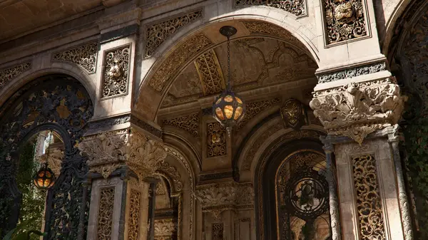 A close-up view of the Nvidia RTX Bonsai Diorama Demo showing high-fidelity path-traced geometry and lighting.