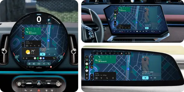 car dashboard screen display