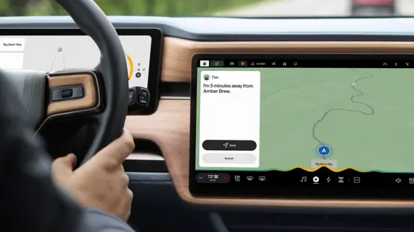 Rivian car interior view