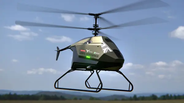 Apache helicopter in flight